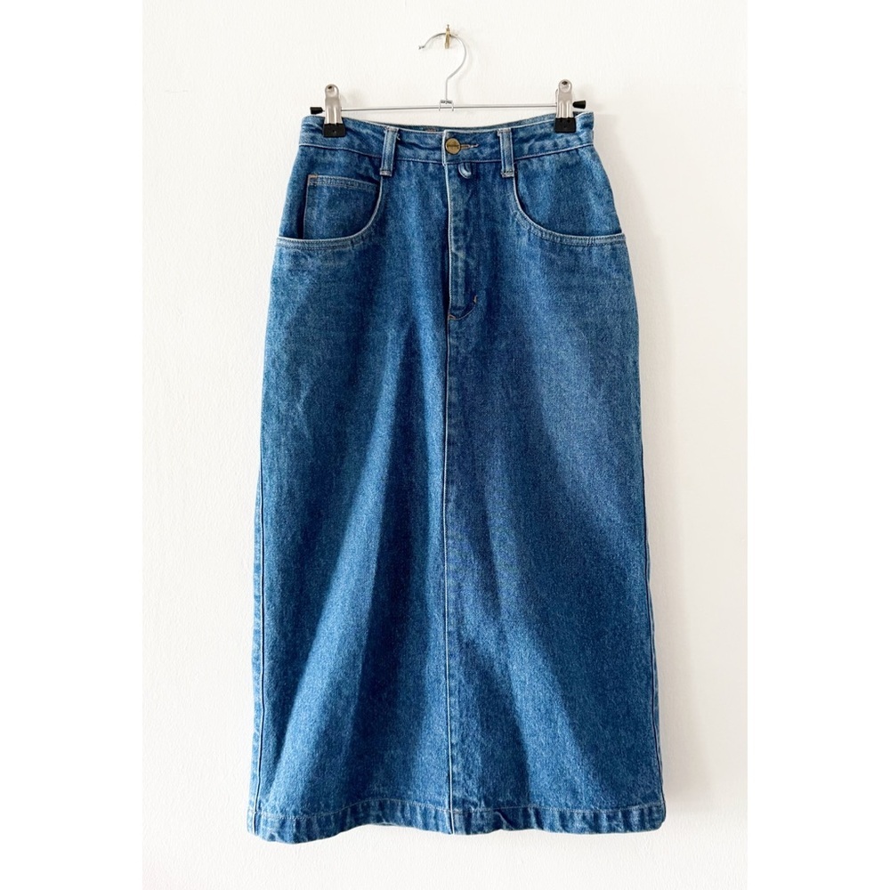 Unionbay Vintage 90s Y2K Denim Cotton Midi Maxi Pencil Skirt Size 5 / XS